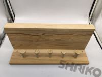 Étagère murale flottante solide personnalisée avec crochets à patins, porte-manteau mural en bois pour entrée, organisateur de rangement pour affichage et vêtements