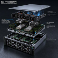 Serveur informatique Dell PowerEdge R770 de haute qualité, serveur 2U à 2 sockets pour l'informatique haute performance et la virtualisation