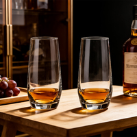 Verre à cocktail sans pied scintillant avec logo personnalisé, verre en cristal, design moderne classique élégant pour les fêtes et l'usage domestique
