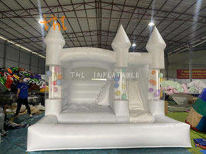 <span class=keywords><strong>Castillo</strong></span> Inflable Comercial Blanco, Casa de Brinco Inflable, Globo Inflable para Bodas - Product Image 3