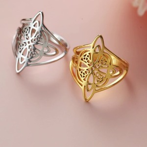 Новое кольцо с завитками из нержавеющей стали - Product Image 1