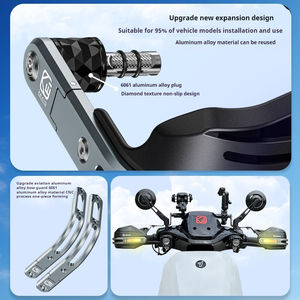 Protège-mains de <span class=keywords><strong>moto</strong></span> avec embouts de gonflage, base d'installation en alliage d'aluminium, acier inoxydable et matériau PC - Product Image 2
