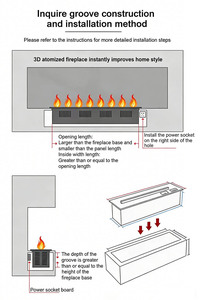Caminetto a Bioetanolo Portatile Autoportante Senza Cappa, Fiamma Reale, Decorativo per Interni, in Acciaio Inossidabile per Casa e Hotel - Product Image 4