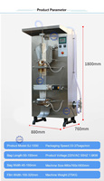 Machine de remplissage de sachets d'eau en acier inoxydable, machine d'emballage de sachets, machine automatique de découpe et de thermoscellage - Offre Spéciale