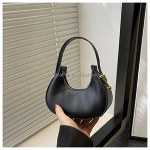 Sac fourre-tout zippé pour femme, style rétro décontracté, design plissé tendance, sac de transport simple à porter à la main, avec chaînes sous les bras - Product Image 1