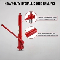 Cric pneumatique en acier de 2 à 3 tonnes à long ram pour nacelle élévatrice, palan de levage de moteur, grue d'atelier, cric de levage