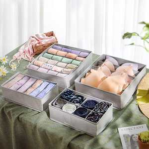 Drawer Closet Organizers Boxes For Underwear Scarfs Socks Bra Underwear Organizer Storage Box