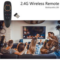 Control Remoto Inalámbrico G10S 2.4G con Giroscopio y Control por Voz para Android TV Box, Smart TV, PC con Windows, Laptop