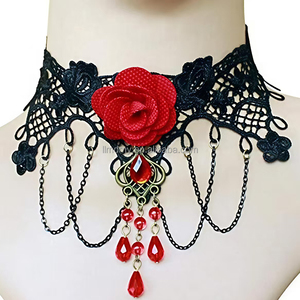 Collier ras du cou en dentelle gothique victorienne vintage pour bal rétro, cosplay royal, séance photo, carnaval, Halloween, Jour des <span class=keywords><strong>Morts</strong></span> et costumes d'inspiration historique - Product Image 6