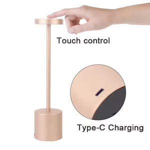 Classic Metal Touch <b>Sensor</b> LED Table Lamp Rechargeable Desk Lamp 3 Colors Creative Ambient <b>Light</b> Bar Room Decor Night <b>Light</b> - Product Image 2