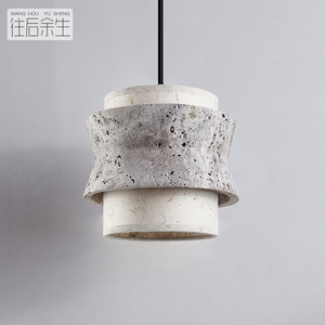 Lámpara Colgante de Piedra Estilo Wabi Sabi, Lámpara Colgante Vintage de Concreto para Dormitorio, Comedor, Barra de Bar - Product Image 4