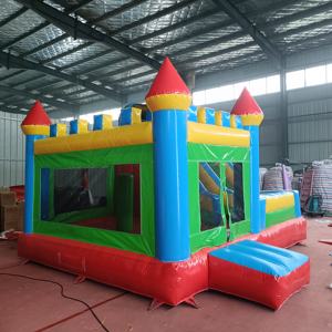 Vente flash : château gonflable en PVC de 5 m * 5 m * 3,5 m avec toboggan, château gonflable pour enfants, aire de jeux gonflable pour enfants à vendre - Product Image 1