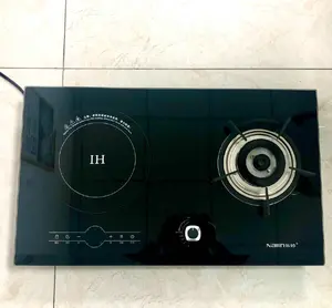 Kitchen Appliances Ceramic Glass 2 Burners Built-in Gas And Ceramic Hob And Induction Stove Multi-function