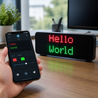 Letrero LED P10 Personalizado con Mensaje Desplazable, Control por WiFi a través de Aplicación, Texto Animado, Letrero de Escritorio de Doble Color