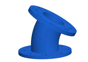 Courbe à double bride en fonte ductile de 22,5 degrés - Product Image 3