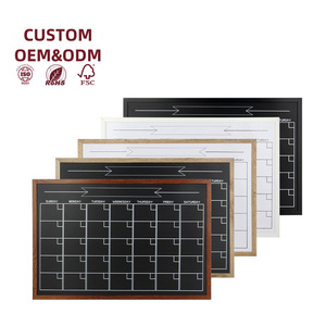 <span class=keywords><strong>Calendario</strong></span> de Pared Reutilizable Grande de 68.5x45.5cm, Tablero de Planificación <span class=keywords><strong>Mensual</strong></span> de Madera Lacada con Impresión HD, <span class=keywords><strong>Pizarra</strong></span> Blanca para Aula, Oficina, Cocina - Product Image 1