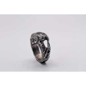 Kyanite <b>Tree</b> Branch Ring 925 Sterling Silver Band Handcrafted Vintage Style Black Rhodium Plated Christian Unisex Fine Jewelry - Product Image 2