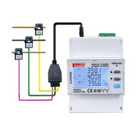 Analizador de Energía Trifásico Fineco EM4374, Medidor de Bobina Rogowski, Alta Precisión Clase 1.0/B, Protocolo Modbus-RTU, Montaje en Riel DIN, RS485