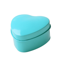 Boîte en fer blanc mate en forme de mini-cœur 7*7*3.6cm, 100mL, pour bonbons de mariage, bijoux, présentoir à bagues, artisanat, biscuits - Vente en gros
