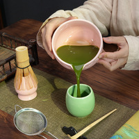 Kit Chawan et support Premium 2 pièces Bol à thé Matcha et support Ensemble Bol à Matcha Accessoire en céramique Fouet