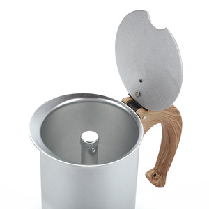 Cafetière Moka <span class=keywords><strong>Italienne</strong></span> de Luxe Léger au Design Rétro, en Aluminium, <span class=keywords><strong>à</strong></span> Fond Caché, pour Chauffage sur Plaque <span class=keywords><strong>à</strong></span> <span class=keywords><strong>Induction</strong></span> - Product Image 2