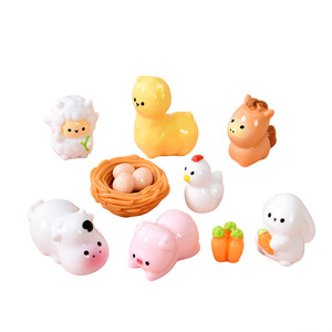Miniatures créatives d'animaux de ferme pastorale, ornements de bureau, accessoires décoratifs miniatures pour le jardinage au mousse et l'aménagement paysager DIY - Product Image 4