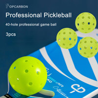 Balles de pickleball d'extérieur en TPE vert/jaune, légères, haute élasticité, design 74 mm à 40 trous, durables pour l'entraînement et le divertissement