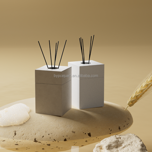 200ml Square Concrete Glass Reed <strong>Diffuser</strong> with Reed Sticks Nordic <strong>Minimalist</strong> Engraved Logo Brand Handmade High-Quality <strong>Diffuser</strong> - Product Image 2