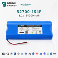 Pack de batteries LiFePO4 32700 3.2V 24Ah 1S4P rechargeable pour traceur GPS de bétail, antivol, OEM
