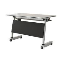 Table de conférence mobile pliable avec chaises intégrées, en mélamine, design moderne et simple, table longue modulable, mobilier de bureau