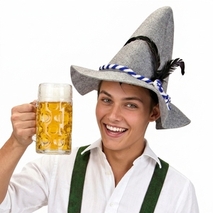 <span class=keywords><strong>Chapeau</strong></span> de déguisement de voleur bavarois personnalisé accessoire de déguisement traditionnel en feutre pour les fêtes et l'extérieur - Product Image 1