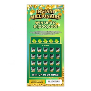 ตัวอย่างการออกแบบสลากกินแบ่งรัฐบาลแบบขูดทันทีรุ่นล่าสุด พิมพ์ดิจิทัลบนกระดาษป้องกันการปลอมแปลง สไตล์การพนัน - Product Image 2