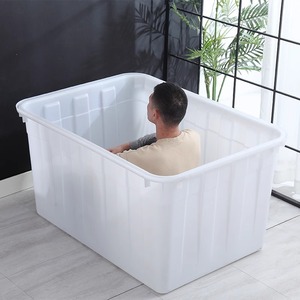 Large <b>Square</b> Plastic Storage <b>Bin</b> 600L Water Tank Thickened For Clothing Toy Storage And Water Storage White Standing Type - Product Image 1