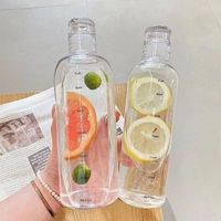 Bouteille d'eau en verre borosilicate 500 ml avec manchon en silicone, marqueur de temps, échelle graduée, anti-fuite, réutilisable, pour jus, lait, boissons
