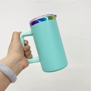 20 Pack Custom Rainbow Plated 20Oz Stainless Steel <b>Insulated</b> Coffee <b>Mugs</b> for Diy Laser Engraving Customized Logo - Product Image 4