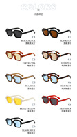 Lunettes de soleil unisexes LvCong style rivet, tendance, rétro, monture carrée, protection UV400 pour l'extérieur