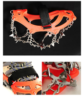 Crampons antidérapants 13 dents en acier inoxydable Crampons à glace Traction Snow Grips pour le camping et la randonnée