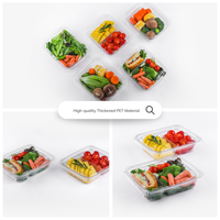 Récipient alimentaire de stockage en plastique personnalisé d'approvisionnement d'usine boîtes de fruits inviolables en plastique
