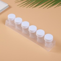 Perlengkapan Seni Grosir 6*20ml Wadah Cat Plastik Kosong Bergaris untuk Cat Seni Anak