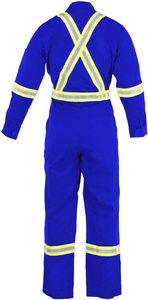 Combinaison Hi Vis résistante à la flamme <span class=keywords><strong>FR</strong></span> haute visibilité-88% C/12% N (<span class=keywords><strong>Medium</strong></span>, bleu marine) - Product Image 5