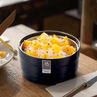 Chine approvisionnement d'usine 100% mélamine grand bol en plastique avec couvercle pour la soupe restauration, dîner en plastique couvercle bol