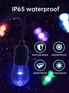 Luces LED Solares Impermeables para Exteriores IP65, <span class=keywords><strong>Guirnalda</strong></span> para Sillas, <span class=keywords><strong>Terraza</strong></span>, Pared, Decoración para Fiestas, Regulable, 2700K, Blanco Cálido - Product Image 3