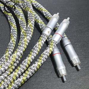<span class=keywords><strong>Cable</strong></span> de Audio RCA a RCA YIVO XSSH 7N PCOCC + Carcasa de PVC, Conector de Latón Chapado en Rodio, Blindaje Trenzado, Extensión para Altavoces - Product Image 3