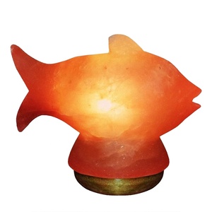 Crystal Top Organic Material Hand Carved <b>Fish</b> Design Salt <b>Lamp</b>-Sian Enterprises SE-8258 - Product Image 3