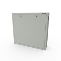 Boîtier de sécurité mural double verrouillage Mingway SR 12U600D blanc thermolaqué 19 pouces 1U pour systèmes vidéo DVR