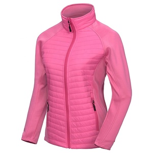 Conception de l'équitation personnalisée hiver imperméable chaud brillant tissu femmes bouffant rembourré manteau doudoune veste style décontracté - Product Image 1