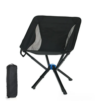 Chaise longue pliante moderne en alliage d'aluminium Moon Chai pour le camping et l'extérieur, portable et à montage rapide pour les voyages