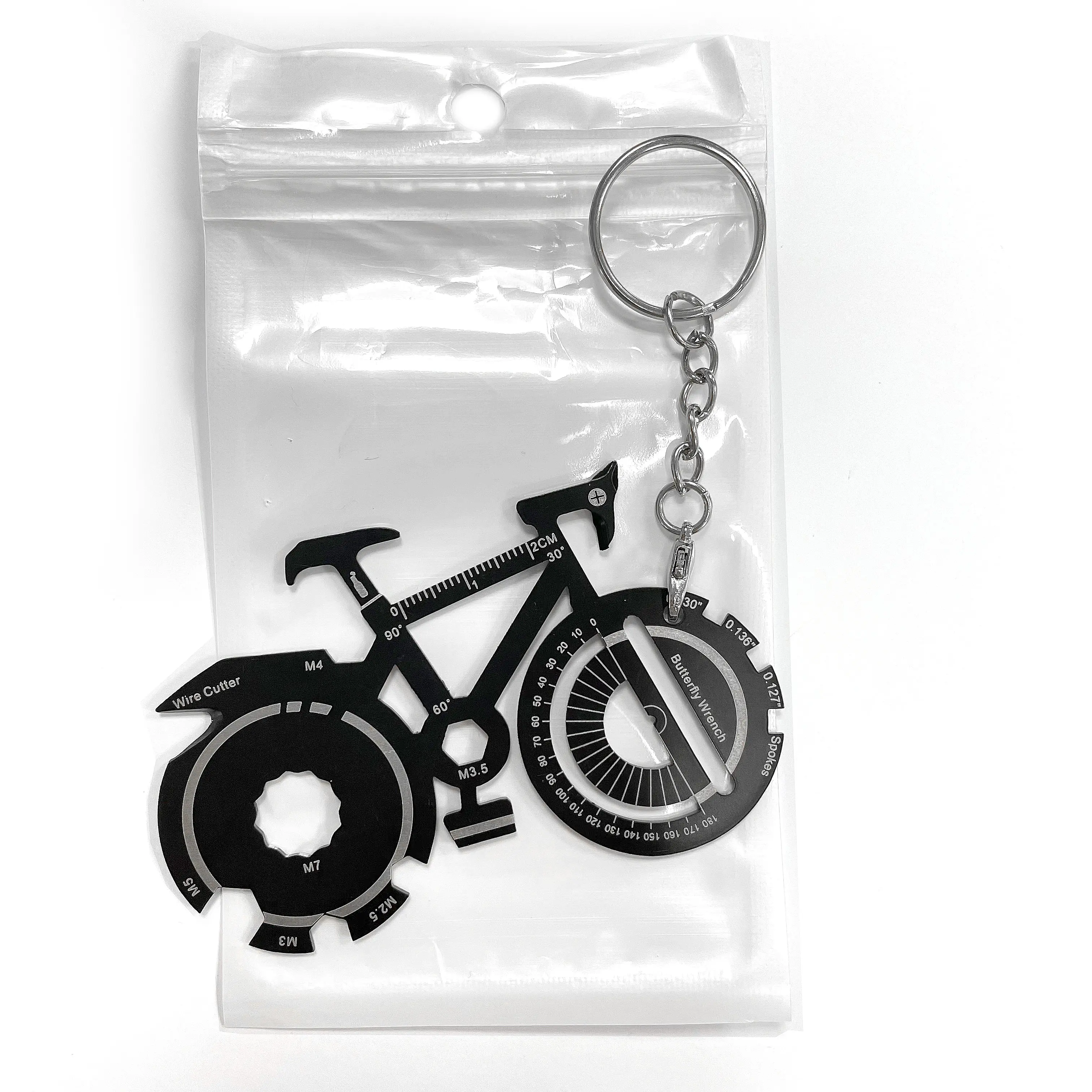 Custom Logo Keychain Tool Multi Functional Key Chain Bicycle Multi Tool Card