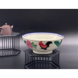 Bol con estampado de <span class=keywords><strong>gallo</strong></span> para la cara, cuenco blanco para masa, fideos, melamina - Product Image 2