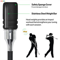 Appareil d'entraînement de golf transfrontalier avec son, pour la pratique en intérieur, bâton d'exercice à poignée ergonomique, tête antidérapante en acier inoxydable